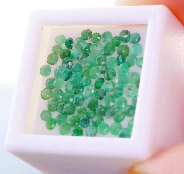 3.35 carats of real round cut Colombian Emeralds!