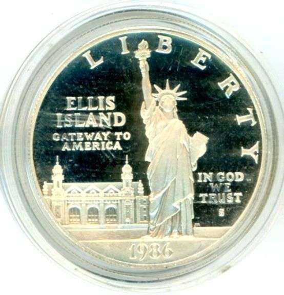 1986 Proof Statue of Liberty Silver Commemorative Dollar