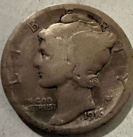 Key 1916 D Mercury Dime