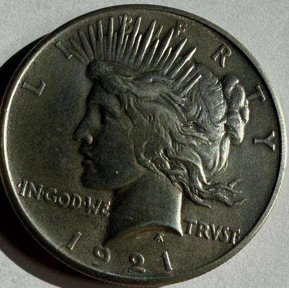 1921 Showy Near Unc Key Date Peace Dollar