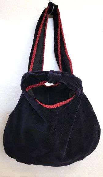 Fabric Velvet Japanese Style Knotted Bag