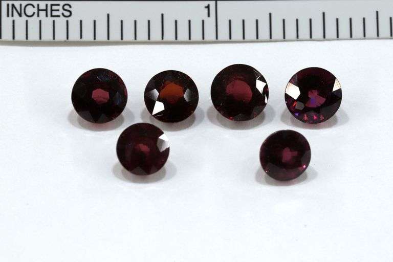 Vivid Natural Rhodolite - Lot of 6