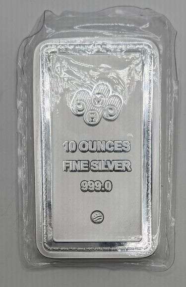 Pamp Suisse 10 Silver Bar: Newmont Lady of Liberty