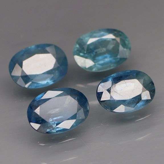 Simply beautiful 3.90ct set of blue gray Sapphires! Heated only!