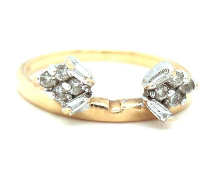 Useful 14K YG Diamond Insert Ring