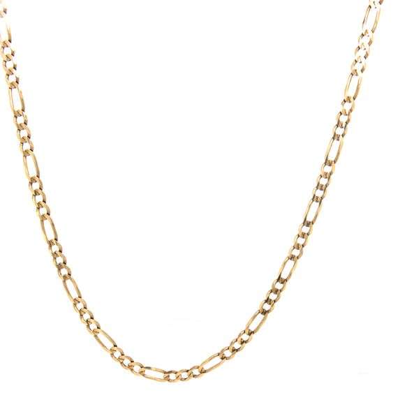 Durable 14K YG Figaro Link Necklace