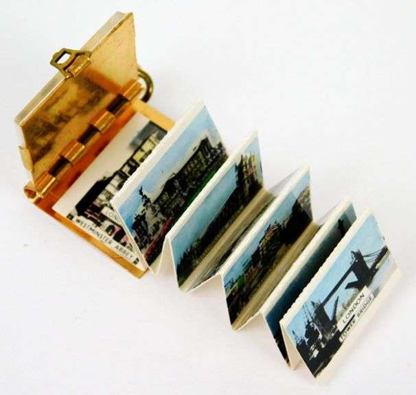 Vintage London Book Locket with Fold Out Postcards