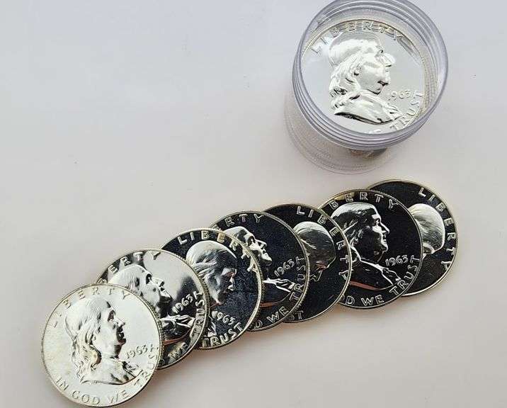 1963 Proof Roll Of Franklin Half Dollars
