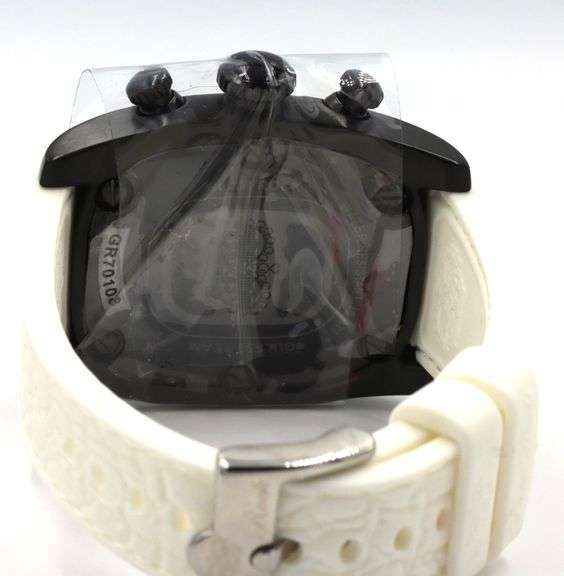 Brand new Glam Rock rectangle chronograph black quartz watch