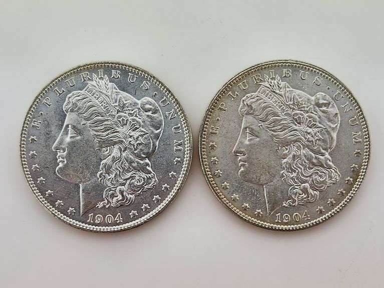 (2) 1904-O Morgan Silver Dollars