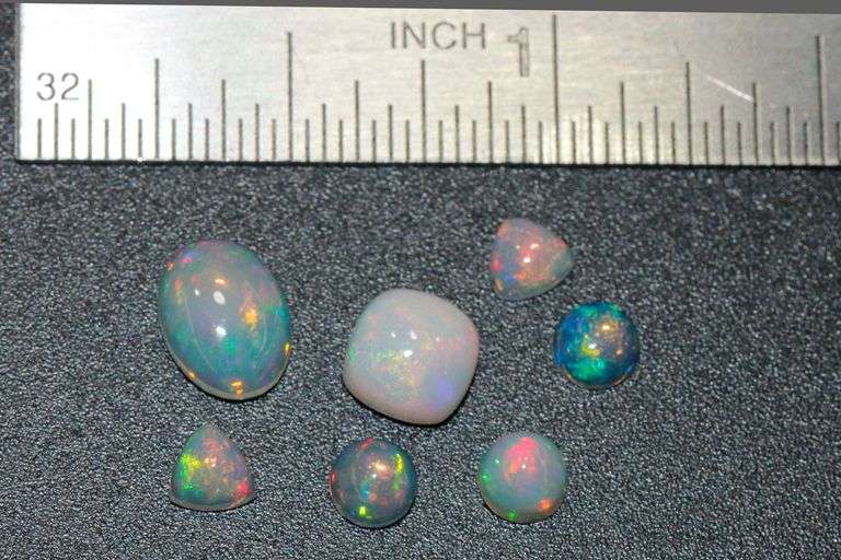 Natural Opal Cabochons - Lot of 7