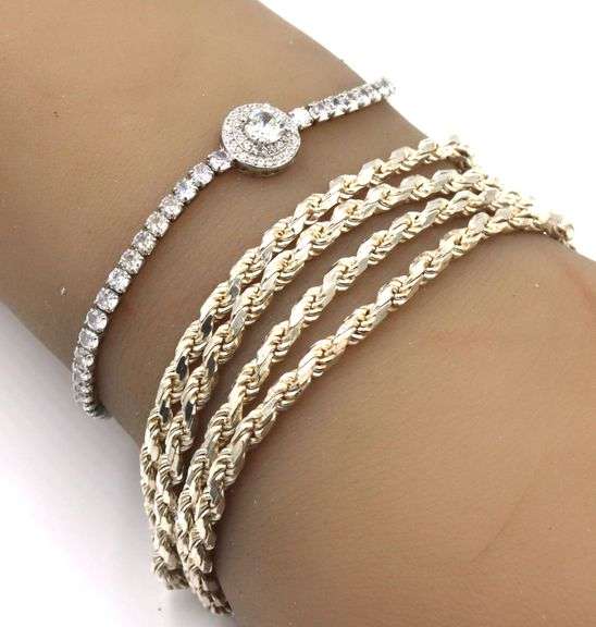 Lot of 2 Vintage 925 sterling silver bracelets