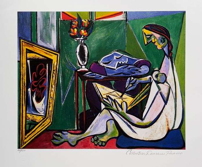 Highly Collectible Limited Edition Pablo Picasso, Woman Drawing Before a Mirror