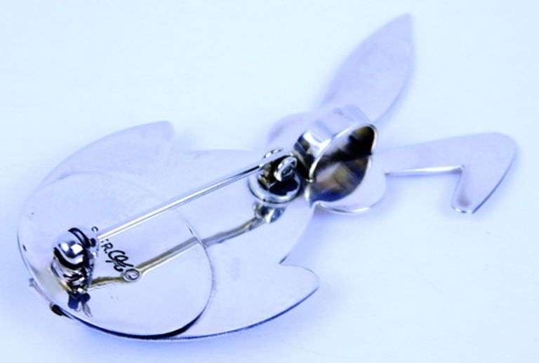 Carolyn Pollack Sterling Rabbit Jelly Belly Pin/Pendant