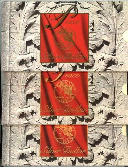 3 Special custom packed high grade 1924 Peace Silver Dollars