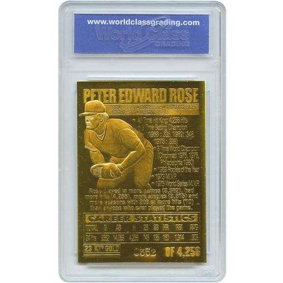 Pete Rose Limited Edition Signature Series Gold Card