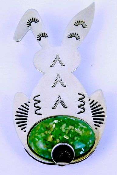 Carolyn Pollack Sterling Rabbit Jelly Belly Pin/Pendant