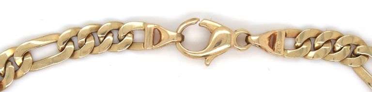 Italian 14kt Yellow gold Figaro bracelet