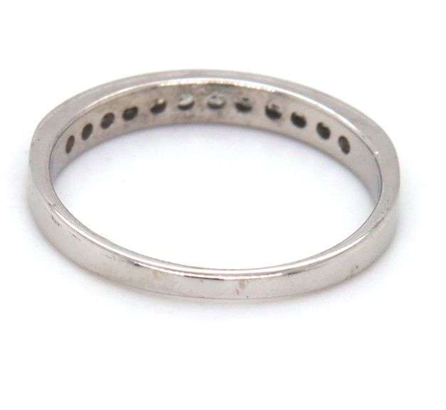 10kt White gold 0.25ctw channel set diamond band