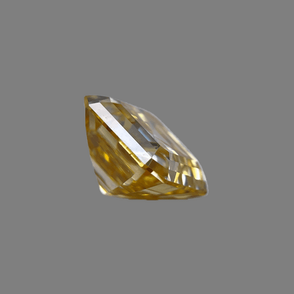 Huge 7 Ct Sparkling Lemon Yellow Asscher Cut Fire Moissanite
