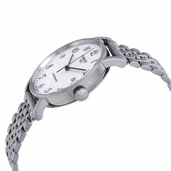 Tissot Everytime Swiss Automatic Men’s Watch – White Dial, Stainless Steel Bracelet