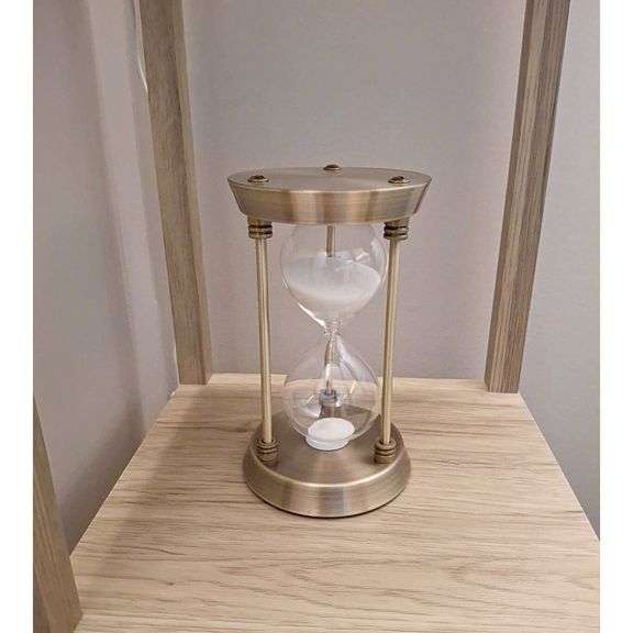 Vintage-style Brass Hourglass Timer