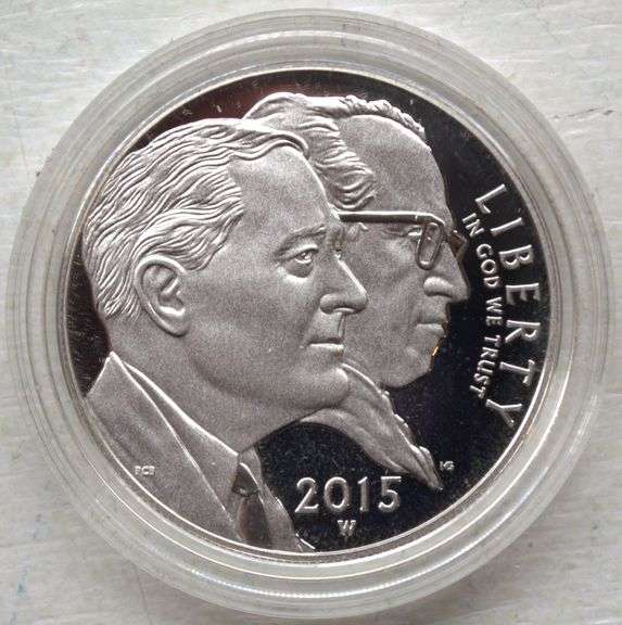 2015-W March of Dimes Proof Silver Dollar – Original Box & COA