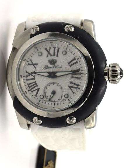 Glam Rock white dial stainless steel ladies watch