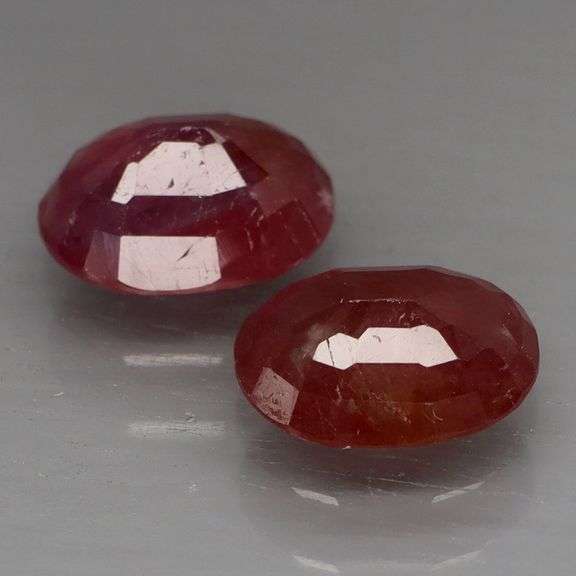 Untreated! 5.67ct pair of violet red Rubies sourced from Winza, Tanzania!