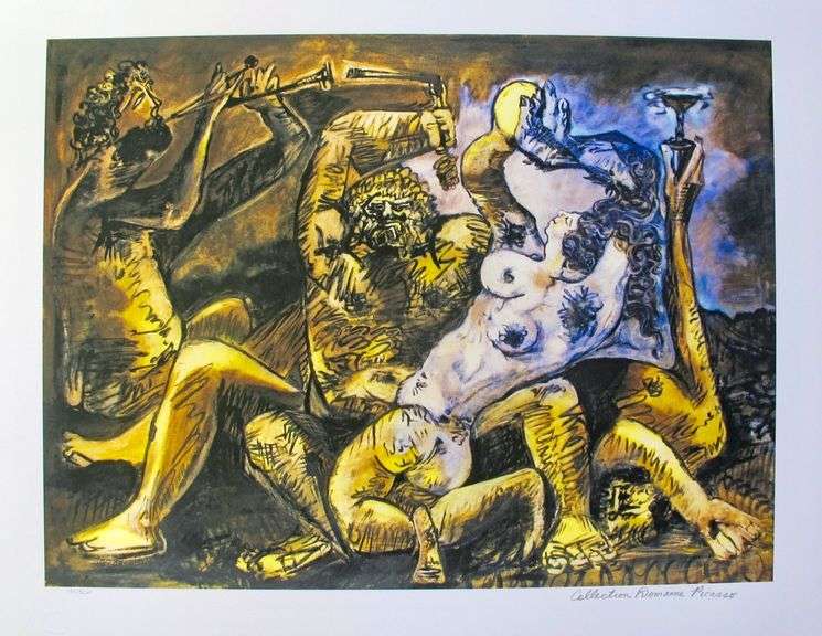 Collectible Pencil Numbered Pablo Picasso, Bacchanal