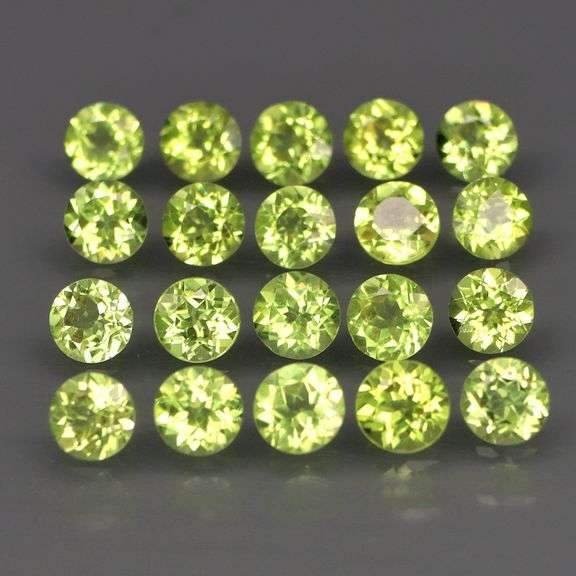 Round cut! Untreated! Matched! 5.98ct Peridot set!