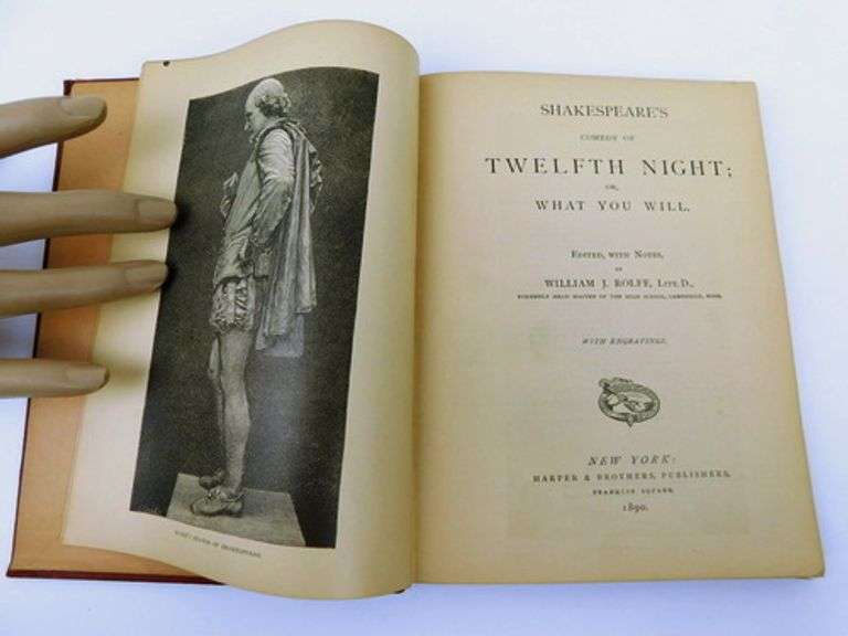 3 Antique Shakespeare Books, 1890's