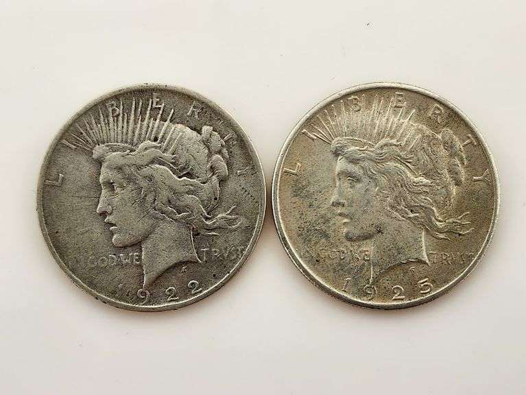1922 & 1925 Silver Peace Dollars