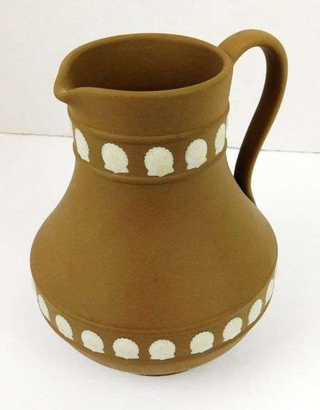 Wedgwood Jasperware Taupe Sea Shell Picher