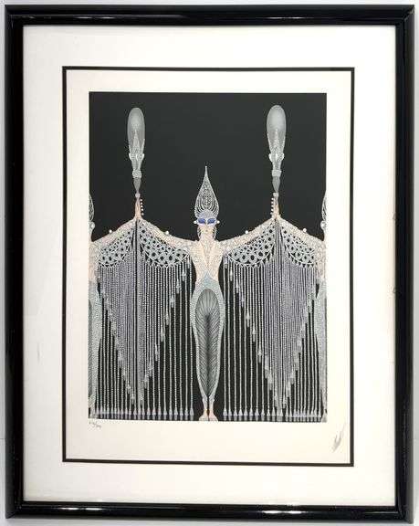 Erte "Les Bijoux de Perle" Signed Limited Edition Serigraph Framed