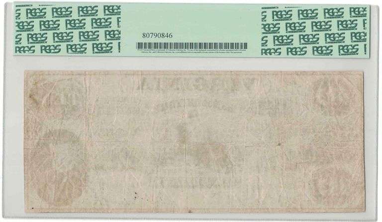 1862 $10 Virginia Treasury Note Cr. 8 – Richmond, VA – Plate B – Serial #774 – PCGS 25 Very Fine PPQ