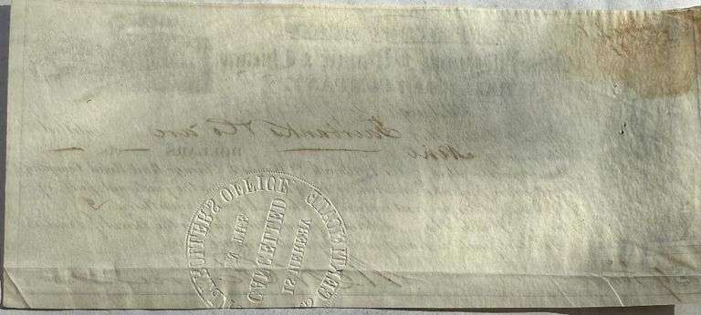 1857 Interest Scrip. P[ittsburgh Ft Wayne & Chicago RR Company