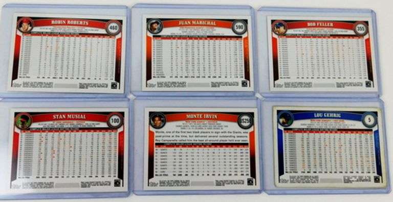 6 Topps Diamond Anniversary 2011 Baseball Greats Cards
