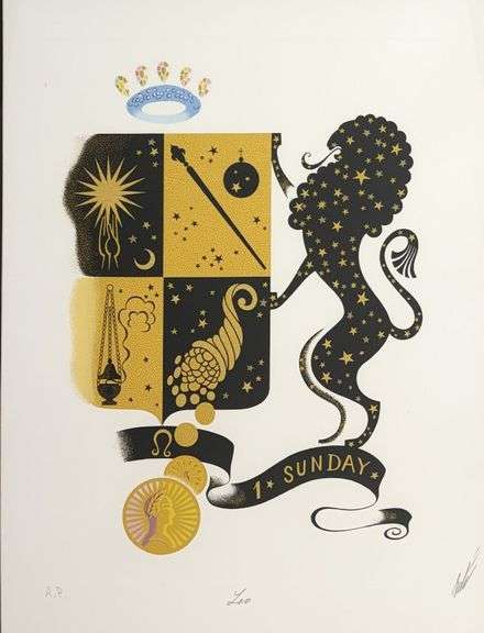 Erte "Leo" Serigraph Signed Limited Edition from The Zodiac Suite