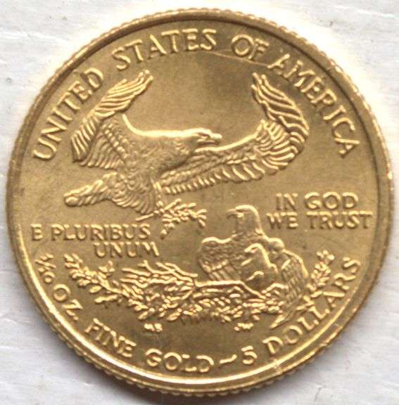 2002 $5 American Gold Eagle – 1/10 oz Fine Gold (.999) – U.S. Mint