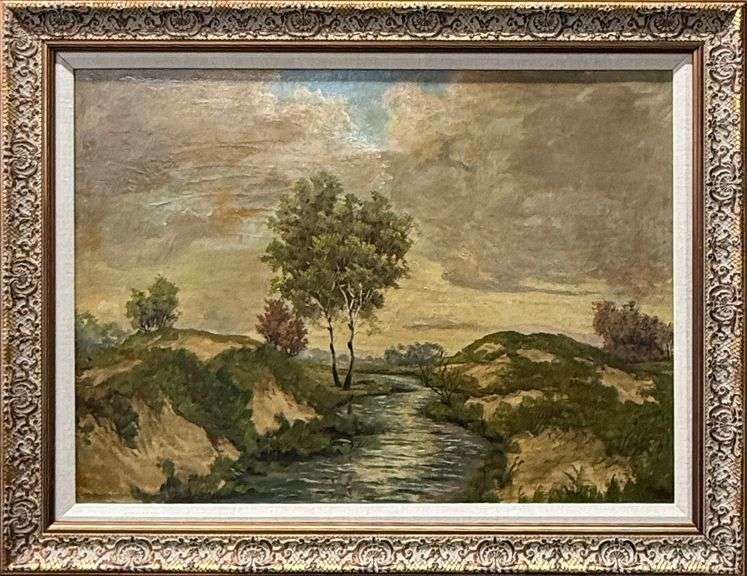 Large size antique European landscape painting