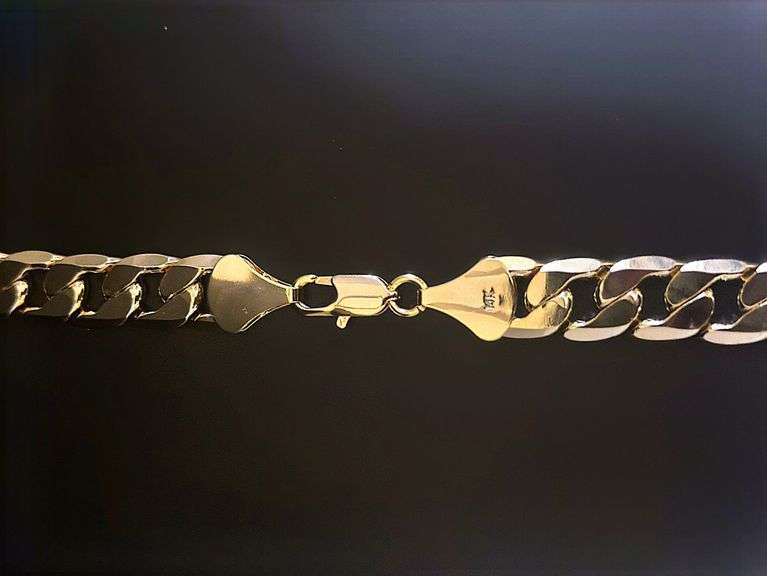Huge 97.9 Gram 14 Kt Gold Plated Curb Link Necklace