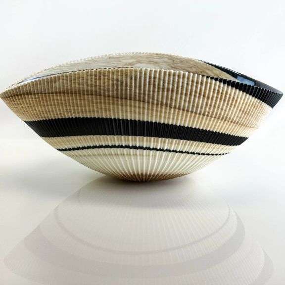 Murano Glass Large 17" Shell Decorative Bowl, Made in Italy