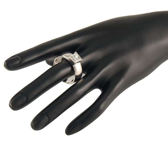 2.25ct Princess Diamond Solitaire Bezel Set Ring in 14K