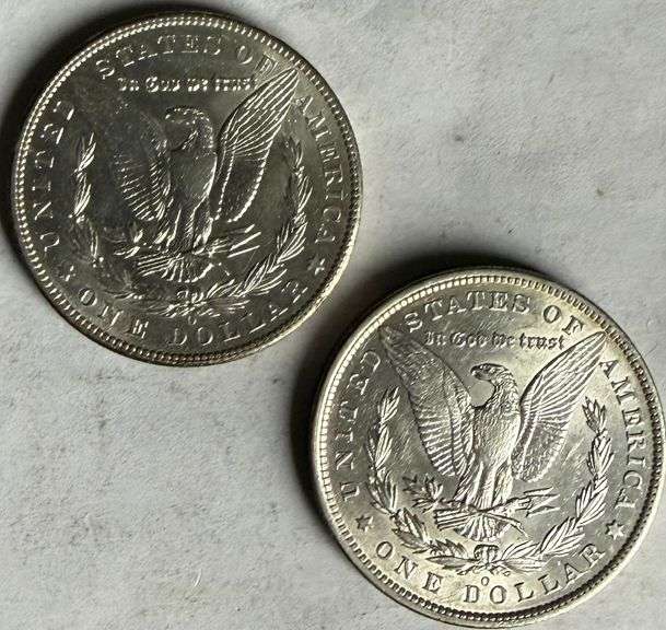 1884 O &1904 O Frosty White BU Morgans