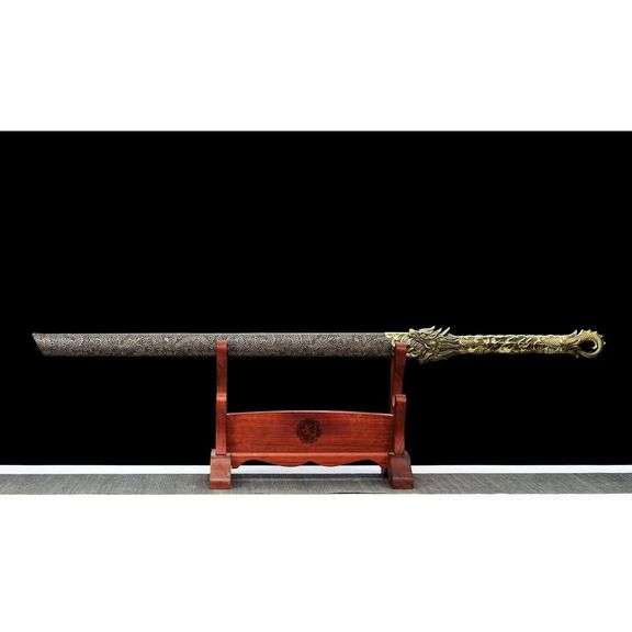 Tang Dynasty–Style Steel Blade Dao Sword with Dragon Sheath