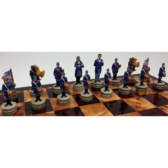 American Civil War Themed Chess Men Set