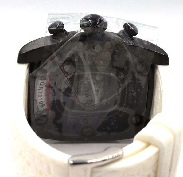 Glam Rock rectangle chronograph black quartz watch