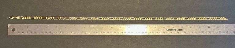 60.8 Gram 14 Kt. Gold Plate Figaro Italian Link Chain