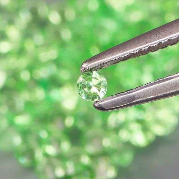Rare collectors 3.24ct untreated spring green Tsavorite set!